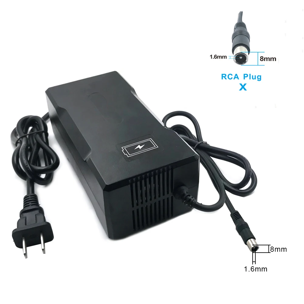 10S 42V 3A 3.5A 4A 4.5A 5A Charger For M365 36V hoverboard Lithium Li-ion battery pack lipo Electric bike Scooter with RCA plug
10S 42V 3A 3.5A 4A 4.5A 5A Charger For M365 36V hoverboard Lithium Li-ion battery pack lipo Electric bike Scooter with RCA plug