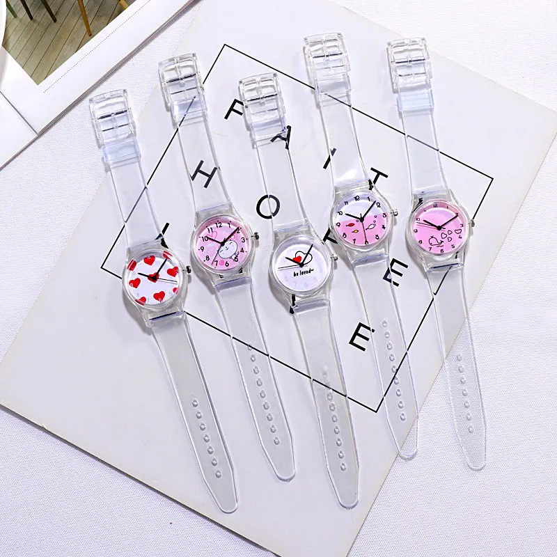 Women Watches Silicone Cartoon Style Transparent Strap Students Watch Korean Style Round Dial Casual Watch Printing Watch Clear
Women Watches Silicone Cartoon Style Transparent Strap Students Watch Korean Style Round Dial Casual Watch Printing Watch Clear