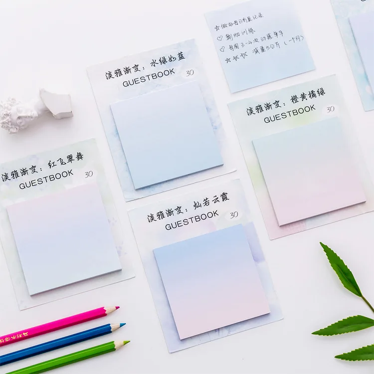Creative Elegant Gradient Message Notes Removable Self- stick Notes memo pad Hipster Sticky Notes Memorandum Office Learning
Creative Elegant Gradient Message Notes Removable Self- stick Notes memo pad Hipster Sticky Notes Memorandum Office Learning
