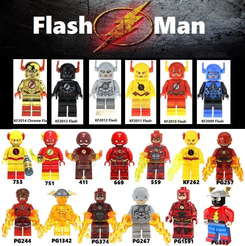 Single Sale Building Blocks Super Heroes Bricks Justice League Flash With Blue Red Yellow Black Figures For Children Model Toys
Single Sale Building Blocks Super Heroes Bricks Justice League Flash With Blue Red Yellow Black Figures For Children Model Toys