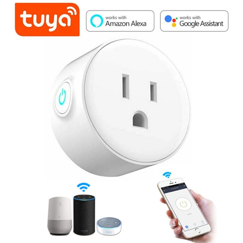 Tuya Smart WiFi Plug Adaptor 10A Remote Voice Control Power Monitor 110-240V Smart Socket Work with Alexa Google Home
Tuya Smart WiFi Plug Adaptor 10A Remote Voice Control Power Monitor 110-240V Smart Socket Work with Alexa Google Home