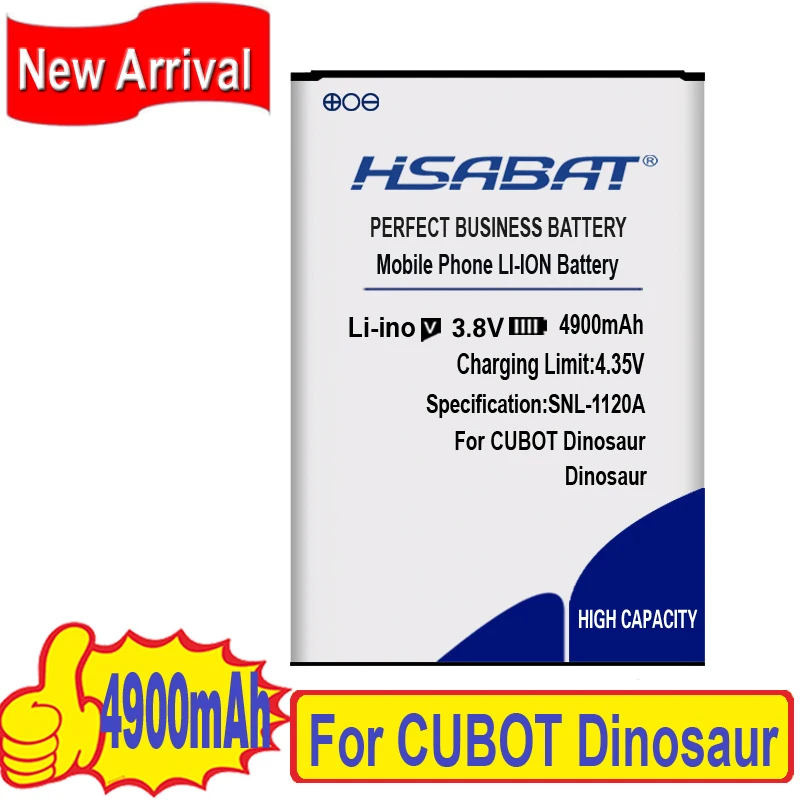 100% Оригинальный аккумулятор HSABAT 4900 мАч для CUBOT Dinosaur | Мобильные телефоны и