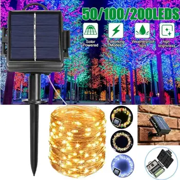 5/10/20m LED Outdoor Solar Lamp String Lights 50/100/200 LEDs Fairy Holiday Christmas Party Garland Solar Garden ip65 Waterproof
5/10/20m LED Outdoor Solar Lamp String Lights 50/100/200 LEDs Fairy Holiday Christmas Party Garland Solar Garden ip65 Waterproof