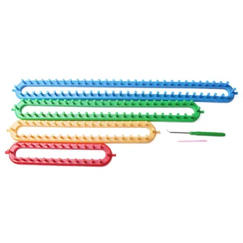 New-1 Set Knit Tool 4 Size Long Knitting Knitter Looms Set Sewing Tools Accessory Hat Socks Maker Plastic Rectangle Diy Tool Kit
New-1 Set Knit Tool 4 Size Long Knitting Knitter Looms Set Sewing Tools Accessory Hat Socks Maker Plastic Rectangle Diy Tool Kit
