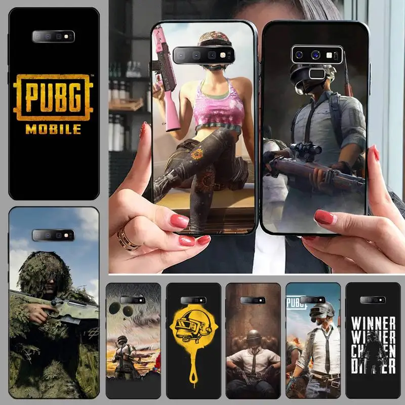 Gun game fight pubg новое поступление черный чехол для мобильного телефона Samsung S6 S7 edge S8 S9