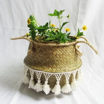 Handmade Bamboo Storage Baskets Seagrass Wicker Basket Nordic style Garden Flower Pot Laundry Basket Container Toy Holders
Handmade Bamboo Storage Baskets Seagrass Wicker Basket Nordic style Garden Flower Pot Laundry Basket Container Toy Holders