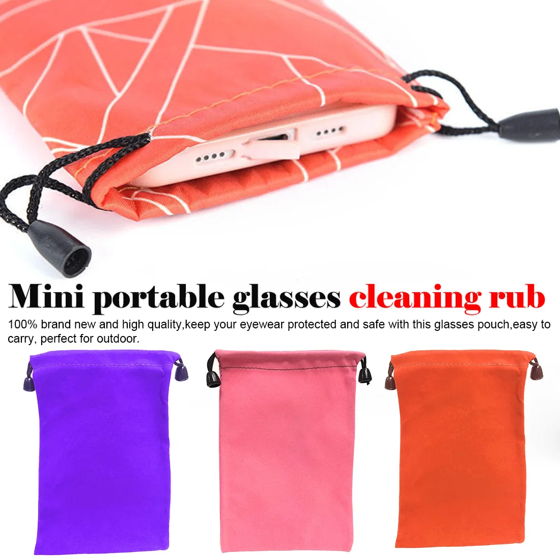 Sunglasses Bags Solid Color Drawstring Pouch Bags Myopia Customized Glass Case Eyewear Accessories Soft Eyeglasses Bag 1pcs
Sunglasses Bags Solid Color Drawstring Pouch Bags Myopia Customized Glass Case Eyewear Accessories Soft Eyeglasses Bag 1pcs