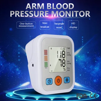 Household Arm Digital electronic blood pressure Monitor for elderly Heart Beat Rate meter with voice HD display Sphygmomanometer 
Household Arm Digital electronic blood pressure Monitor for elderly Heart Beat Rate meter with voice HD display Sphygmomanometer