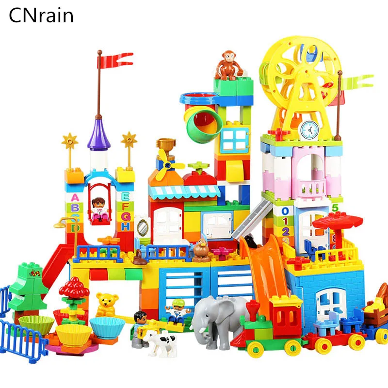 230pcs Large Big Block sets Compatible with Duplo Happy Dreamland amusement Building Block Kids DIY Creative Toys Children Gift
230pcs Large Big Block sets Compatible with Duplo Happy Dreamland amusement Building Block Kids DIY Creative Toys Children Gift