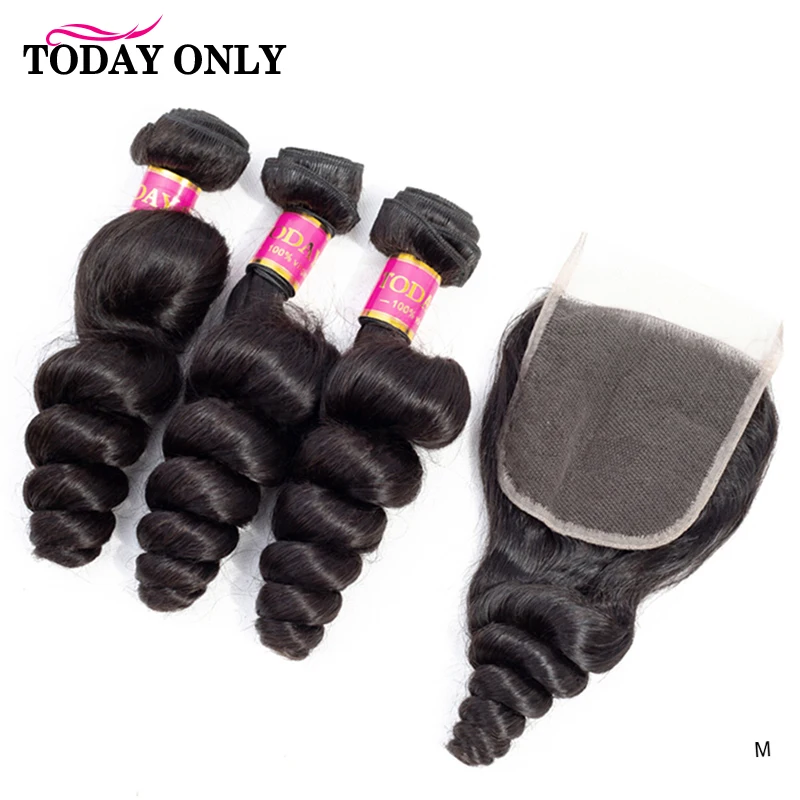 Loose Wave Bundles With Closure Peruvian Human Hair 3 Bundles With Closure 4x4 Lace Closure With Bundles Remy Natural Color
Loose Wave Bundles With Closure Peruvian Human Hair 3 Bundles With Closure 4x4 Lace Closure With Bundles Remy Natural Color