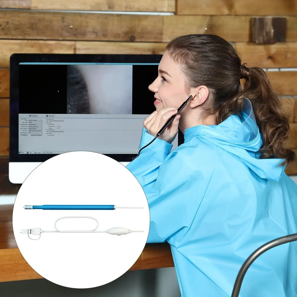 3 in 1 Multifunctional Ear Cleaner USB Endoscope 5.5mm Visual Earwax Clean Tool Ear Spoon Earpick Otoscope Camera 0.3MP
3 in 1 Multifunctional Ear Cleaner USB Endoscope 5.5mm Visual Earwax Clean Tool Ear Spoon Earpick Otoscope Camera 0.3MP