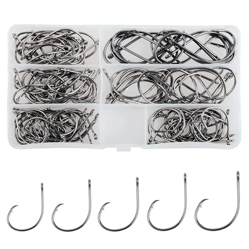 130Pcs/Box High Carbon Steel Octopus 5/0-9/0 Circle Fishing Hooks barbed jigging fishhooks Set for saltwater fishing tackle
130Pcs/Box High Carbon Steel Octopus 5/0-9/0 Circle Fishing Hooks barbed jigging fishhooks Set for saltwater fishing tackle