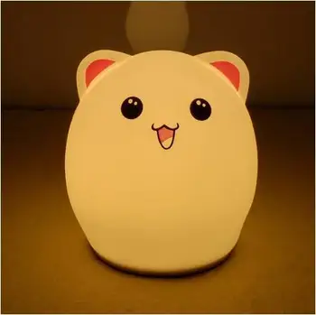 Cute Bear Pat Silicone Light Cartoon Mini Battery Warm Light Colorful Bedroom Night Light Lovers' Day Creative Gifts 
Cute Bear Pat Silicone Light Cartoon Mini Battery Warm Light Colorful Bedroom Night Light Lovers' Day Creative Gifts