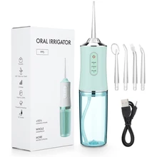Oral Irrigator Portable Dental Water Flosser USB Rechargeable Water Jet Floss Tooth Pick 4 Jet Tip 220ml 3 Modes IPX7 1400rpm
Oral Irrigator Portable Dental Water Flosser USB Rechargeable Water Jet Floss Tooth Pick 4 Jet Tip 220ml 3 Modes IPX7 1400rpm