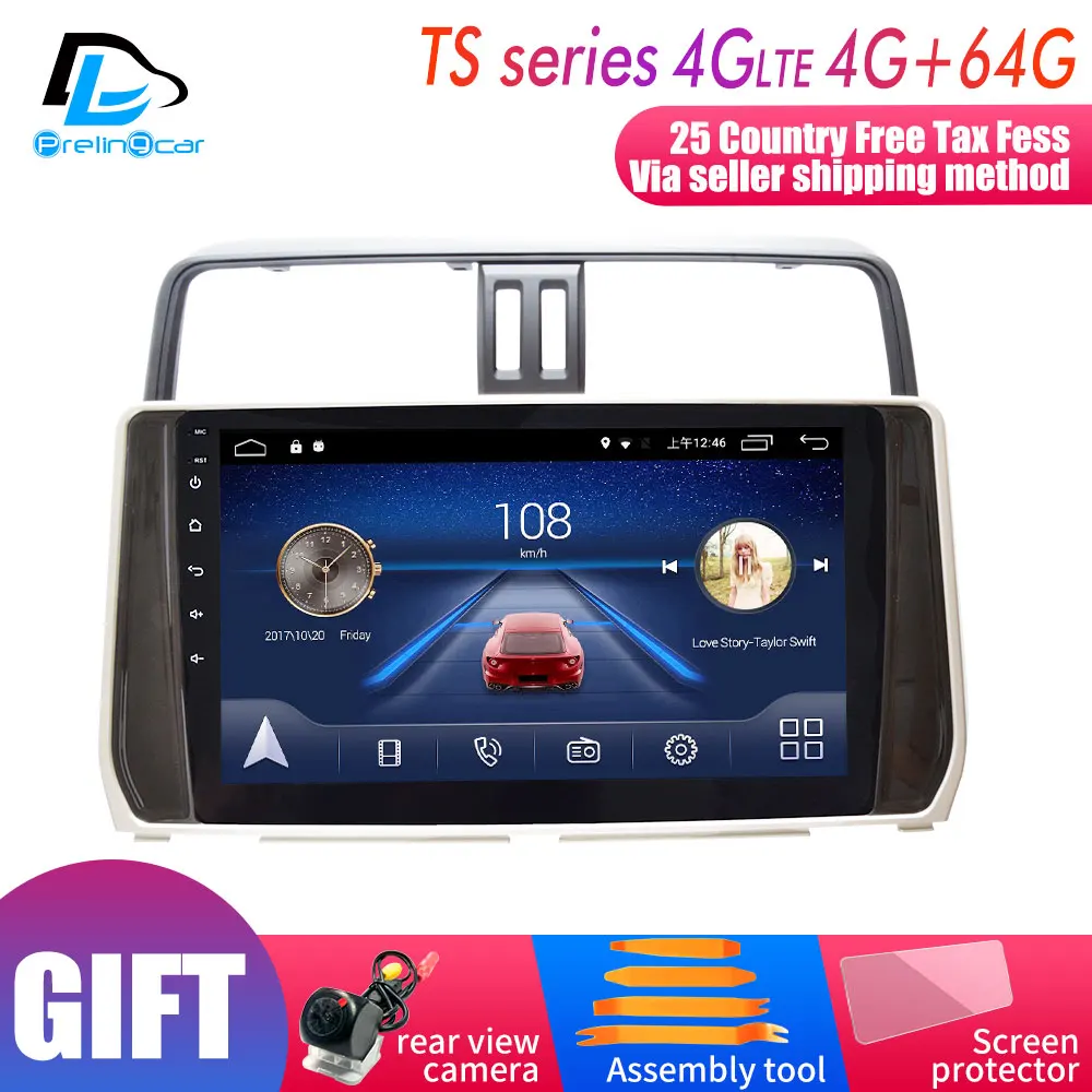 4G Lte Android 9.0 Car multimedia navigation system GPS DVD player For Prado Land Cruiser 2017-2018 years IPS screen Radio
4G Lte Android 9.0 Car multimedia navigation system GPS DVD player For Prado Land Cruiser 2017-2018 years IPS screen Radio
