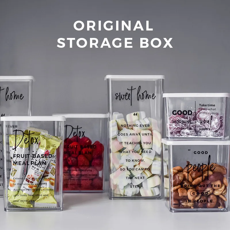 Nordic Snacks Nuts Storage Bottle Plastic Candys Sugar Fresh Refrigerator Ssealing Box Multi - Function Cosmetic Storage Tank
Nordic Snacks Nuts Storage Bottle Plastic Candys Sugar Fresh Refrigerator Ssealing Box Multi - Function Cosmetic Storage Tank