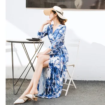 Dress Robe Wrap Chinese Summer Printing Polyester Fibers (polyest Office Lady Ink Dark Spring
Dress Robe Wrap Chinese Summer Printing Polyester Fibers (polyest Office Lady Ink Dark Spring