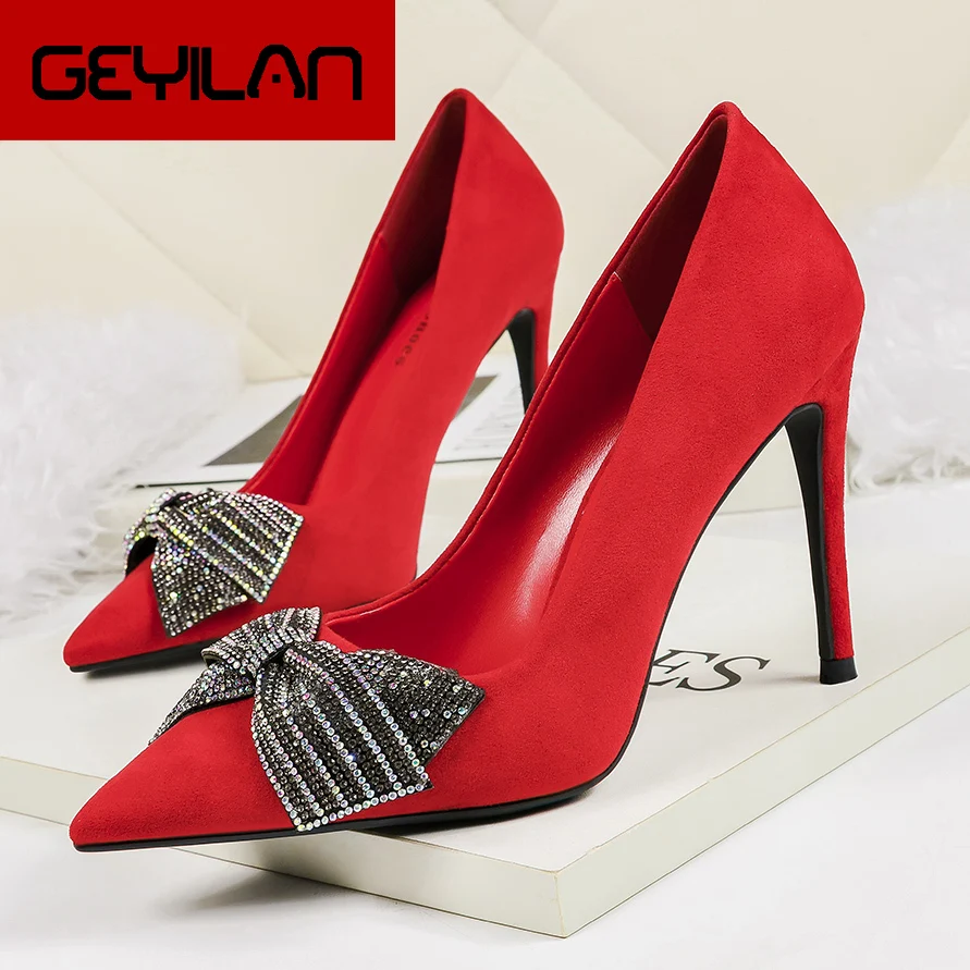2020 New Korean Sweet High Heel Stiletto High Heel Shallow Mouth Pointed Suede Bowknot Women's Shoes Wedding Shoes
2020 New Korean Sweet High Heel Stiletto High Heel Shallow Mouth Pointed Suede Bowknot Women's Shoes Wedding Shoes