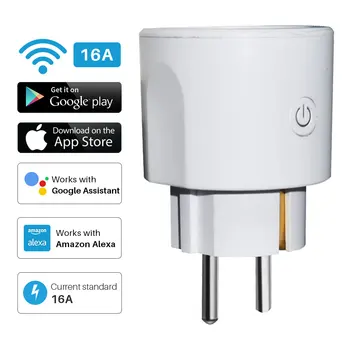 Smart Power Plug WiFi 16A EU Intelligent Timing Socket Tuya APP Remote Control Voice Control Works With Alexa Google Home Mini
Smart Power Plug WiFi 16A EU Intelligent Timing Socket Tuya APP Remote Control Voice Control Works With Alexa Google Home Mini