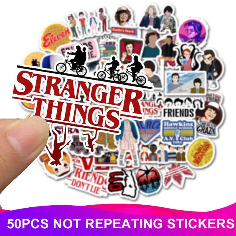 50pcs/Pack Stranger Things Stickers Waterproof Skateboard Suitcase Snowboard Motorcycle Graffiti Laptop Sticker Kids Classic Toy
50pcs/Pack Stranger Things Stickers Waterproof Skateboard Suitcase Snowboard Motorcycle Graffiti Laptop Sticker Kids Classic Toy