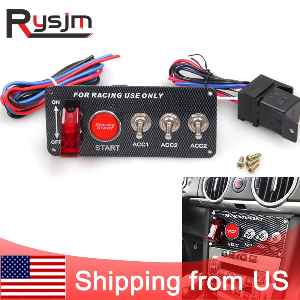 US warehouse shipping Ignition Switch Panel 4 in 1 DC 12V For Racing Car LED Toggle Engine Start Push Button Accessory
US warehouse shipping Ignition Switch Panel 4 in 1 DC 12V For Racing Car LED Toggle Engine Start Push Button Accessory