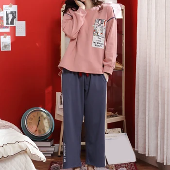 New Style Women Pajama Set Warm Soft Cartoon Long Pants Pajama Long Sleeves Loose Round Neck Sleepwear
New Style Women Pajama Set Warm Soft Cartoon Long Pants Pajama Long Sleeves Loose Round Neck Sleepwear