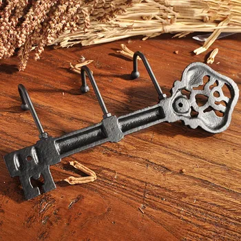 3 Hooks Cast Iron Key Shaped Rack Clothes Rack Robe Key Holder Wall Mounted Hat Hanger Kitchen Bathroom Wall Home Decoration 
3 Hooks Cast Iron Key Shaped Rack Clothes Rack Robe Key Holder Wall Mounted Hat Hanger Kitchen Bathroom Wall Home Decoration