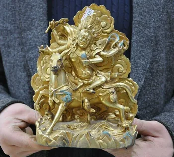 wedding decoration Tibet Buddhism bronze gilt Vajra Palden Lhamo Ride Horse Mahakala Buddha statue
wedding decoration Tibet Buddhism bronze gilt Vajra Palden Lhamo Ride Horse Mahakala Buddha statue