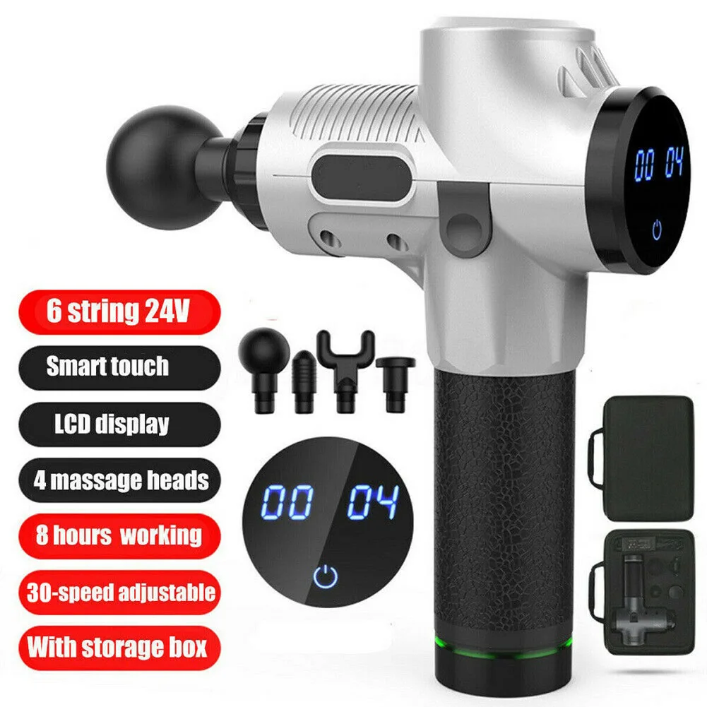 Percussion Massage Guns Tool 4 Heads 30 Speeds Vibration Muscle Body Therapy Massager QP2
Percussion Massage Guns Tool 4 Heads 30 Speeds Vibration Muscle Body Therapy Massager QP2