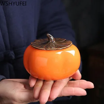 Ceramics persimmon tea jar Oolong containers travel tea bag storage box Portable Sealed porcelain caddy coffee spice organizer
Ceramics persimmon tea jar Oolong containers travel tea bag storage box Portable Sealed porcelain caddy coffee spice organizer