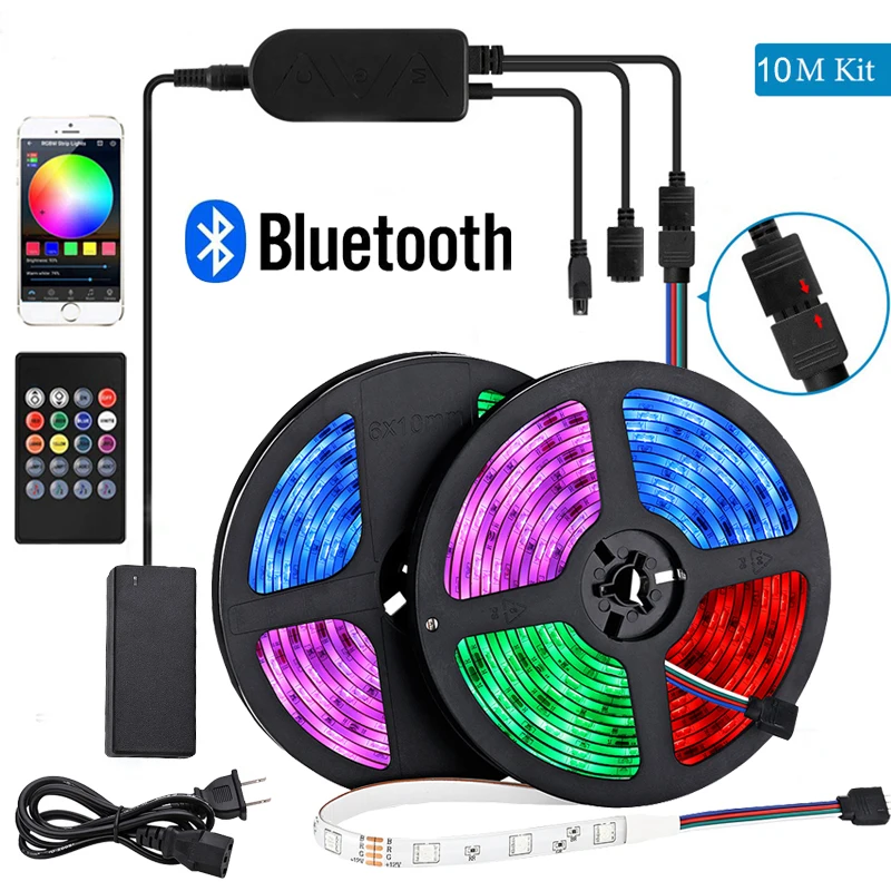 LED Strip Light 5050 LED Lights RGB LED Strip 5M 10M 15M RGB Tape Ribbon LED Strip Bluetooth Diode Tape BackLight for Room TV
LED Strip Light 5050 LED Lights RGB LED Strip 5M 10M 15M RGB Tape Ribbon LED Strip Bluetooth Diode Tape BackLight for Room TV