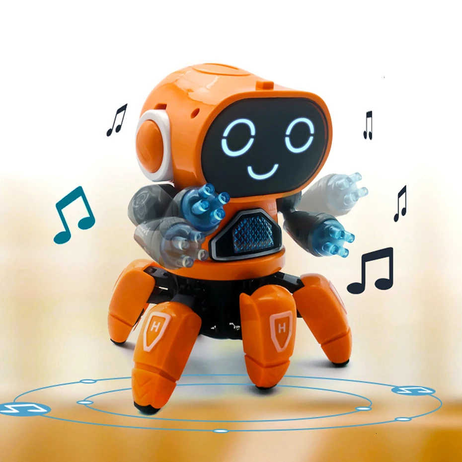 Dancing Robot Arms Swing Electric Dancing Six-Claw Fish Small 6 Robot With Lighting Music Children's Tremble Toy No Have Battery
Dancing Robot Arms Swing Electric Dancing Six-Claw Fish Small 6 Robot With Lighting Music Children's Tremble Toy No Have Battery