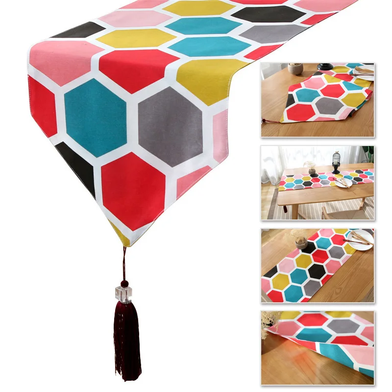 Colourful Honeycomb Hexagon Table Runner Gray Geometric Popular Fringed Cotton Linen Tablecloth Doublelayer Coffee Table Towel
Colourful Honeycomb Hexagon Table Runner Gray Geometric Popular Fringed Cotton Linen Tablecloth Doublelayer Coffee Table Towel