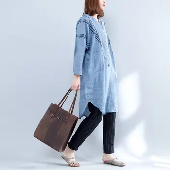 COIGARSAM Plus Size Office Lady Full Sleeve Shirt Womens tops Spring Embroidery Chiffon Women shirts Blue 3633
COIGARSAM Plus Size Office Lady Full Sleeve Shirt Womens tops Spring Embroidery Chiffon Women shirts Blue 3633