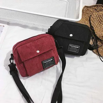 Women Simple Canvas Bag Corduroy Square Bag Fashion Shoulder Messenger Package#20 
Women Simple Canvas Bag Corduroy Square Bag Fashion Shoulder Messenger Package#20