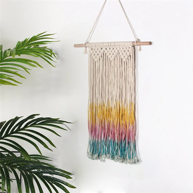Rainbow Colorful Macrame Woven Wall Hanging Boho Chic Bohemian Home Geometric Art Decor Beautiful Apartment Dorm Room Decoration
Rainbow Colorful Macrame Woven Wall Hanging Boho Chic Bohemian Home Geometric Art Decor Beautiful Apartment Dorm Room Decoration