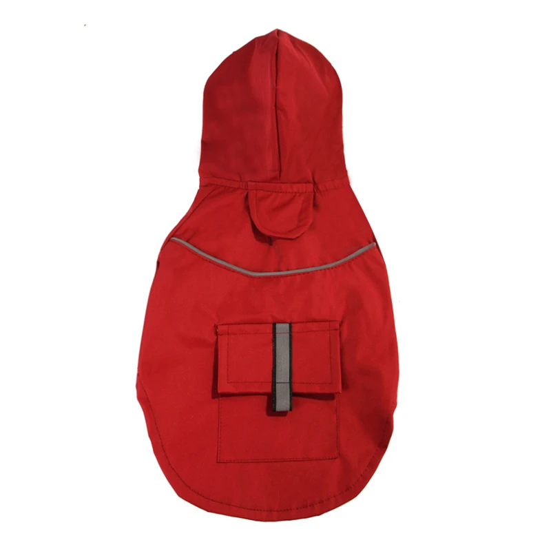 4 Fashion Waterproof Pet Dog Raincoat for Small Dog Clothes Puppy Rain Jacket with Hood Dog Poncho Reflective Stripe Rain Gear