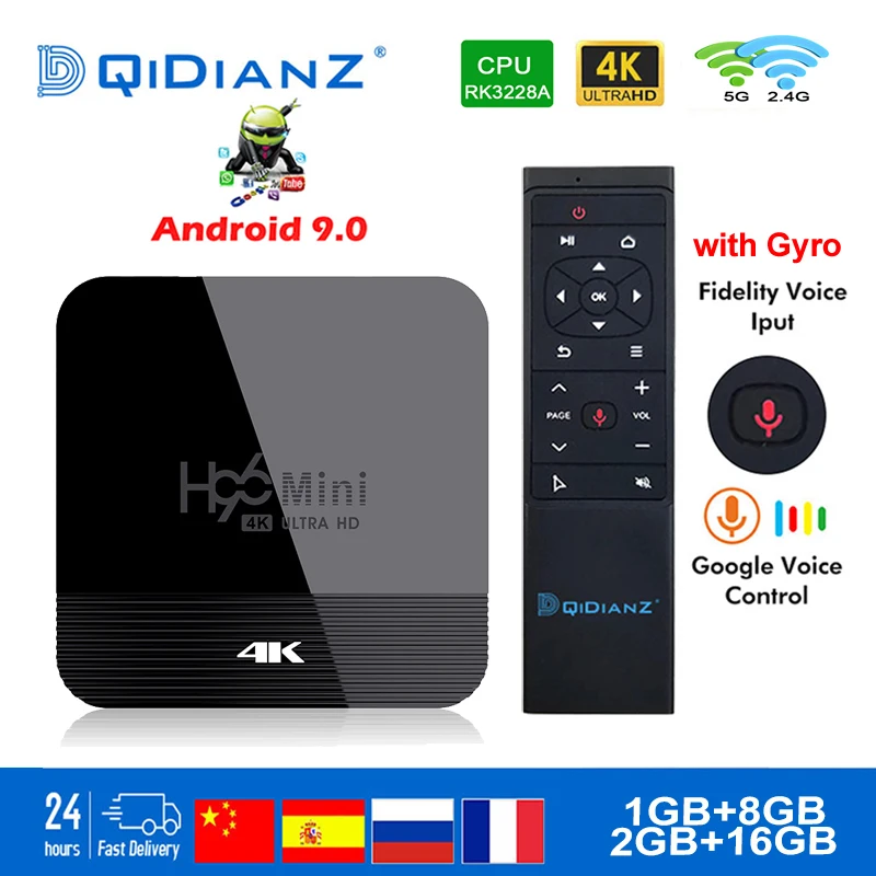 Smart TV BOX H96mini H8 RK3328A Android 9.0 TV Box 2GB 16GB Android box 2.4/5.0G WiFi 4K H.256 netflix Media player Set top box
Smart TV BOX H96mini H8 RK3328A Android 9.0 TV Box 2GB 16GB Android box 2.4/5.0G WiFi 4K H.256 netflix Media player Set top box