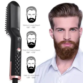 Men Electric Hair Comb Multi-function Durable Dry Wet Dual Use Hairdressing Curler Shaping Beard Straightening Brush
Men Electric Hair Comb Multi-function Durable Dry Wet Dual Use Hairdressing Curler Shaping Beard Straightening Brush