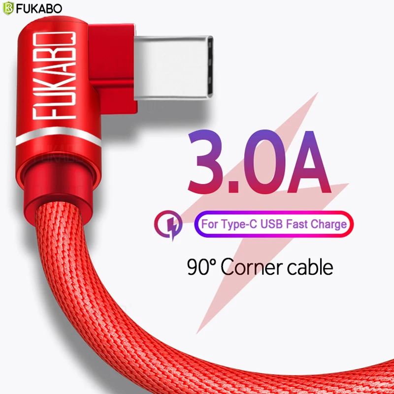 3A 90 Degree Fast Charging Type C Cable For Huawei P30 Lite Xiaomi Redmi Note 8 mi 9T Pro Samsung Galaxy A50 A10 USB Data Cable
3A 90 Degree Fast Charging Type C Cable For Huawei P30 Lite Xiaomi Redmi Note 8 mi 9T Pro Samsung Galaxy A50 A10 USB Data Cable