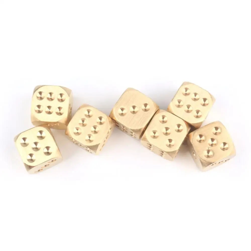 Pure Color Dices Brass Copper Polyhedral Metal Strong Heavy Dice Playing Game Tool
Pure Color Dices Brass Copper Polyhedral Metal Strong Heavy Dice Playing Game Tool