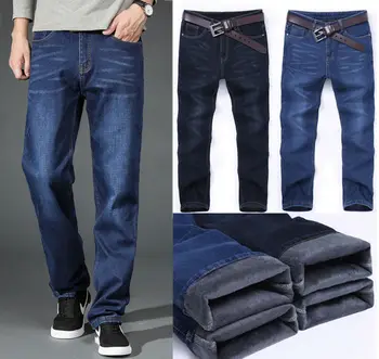 Men's Winter Thick Warm Jeans Fleece Lining Denim Trousers Cotton Warm Trousers 2020 Hot Sale Solid Color All-Match Simple
Men's Winter Thick Warm Jeans Fleece Lining Denim Trousers Cotton Warm Trousers 2020 Hot Sale Solid Color All-Match Simple