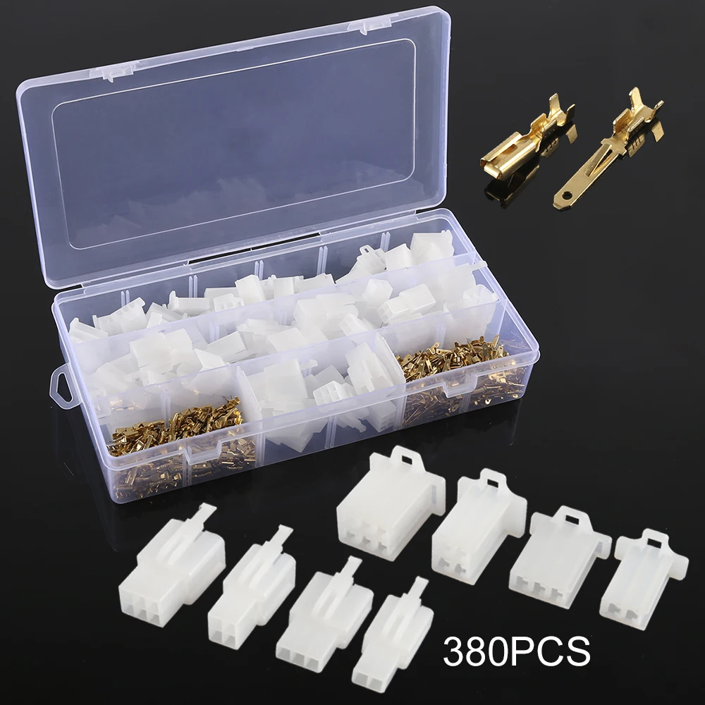 380PCS Auto Wire Terminal Connector 2.8 mm Connector Male Female Terminals Housing 2 3 4 6 For boat car motorcycles
380PCS Auto Wire Terminal Connector 2.8 mm Connector Male Female Terminals Housing 2 3 4 6 For boat car motorcycles