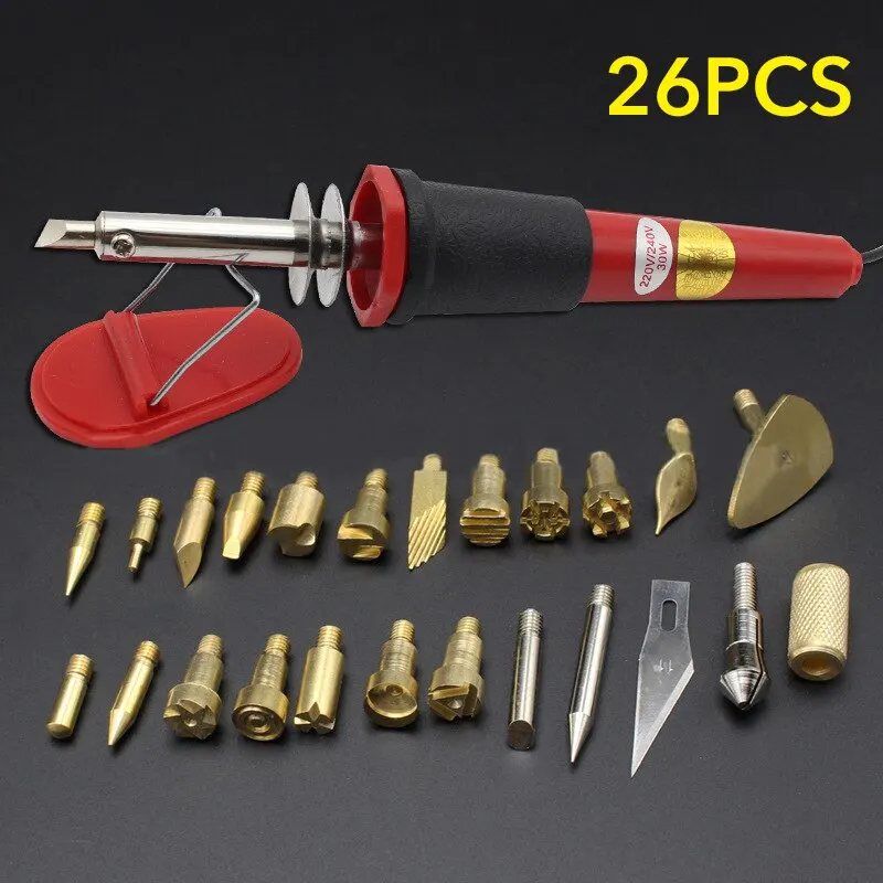 26 Pcs Electric Soldering Iron Gourd Wood Board Painting Tool Multifunctional Flower Engraving Wood Burning DIY Kit EU/UK/US 
26 Pcs Electric Soldering Iron Gourd Wood Board Painting Tool Multifunctional Flower Engraving Wood Burning DIY Kit EU/UK/US