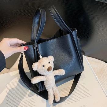 Bear Toy Cute Tote Bag For Women 2020 Small Shoulder Bag Set With Wallet Soft PU Leather High Quality Ladies Handbags Korean
Bear Toy Cute Tote Bag For Women 2020 Small Shoulder Bag Set With Wallet Soft PU Leather High Quality Ladies Handbags Korean