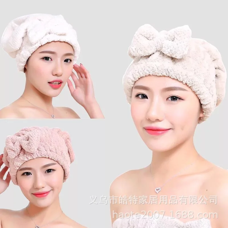 Microfiber-Fleece-Fabric-Women-Bowknot-Hair-Towel-Bathroom-Super-Absorbent-Quick-drying-Bath-Salon-Towel-Hair