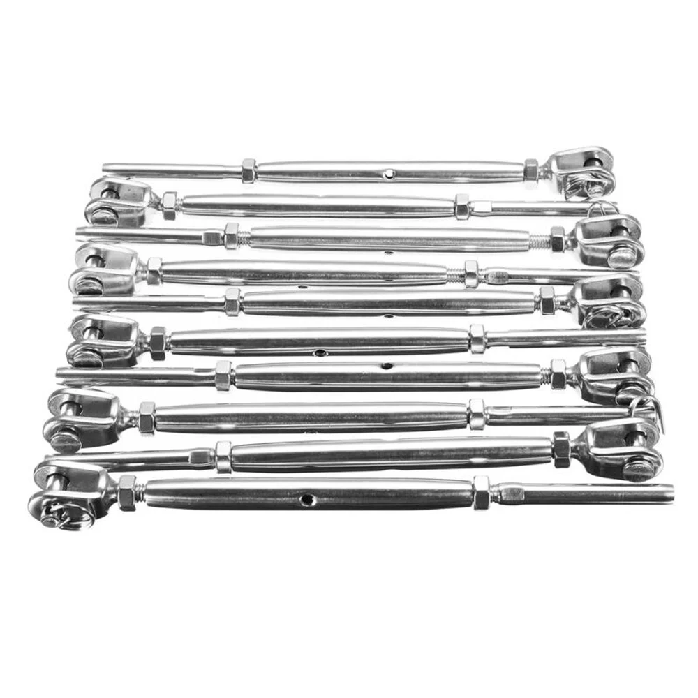 10pcs Balustrade Set Stainless Steel Wire Rope DIY Swage Fork Turnbuckle Bottlescrew Cable Railing Wire Rope Fitting Hardware
10pcs Balustrade Set Stainless Steel Wire Rope DIY Swage Fork Turnbuckle Bottlescrew Cable Railing Wire Rope Fitting Hardware