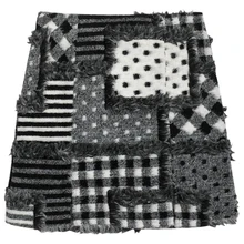 PERHAPS U Vintage Autumn Woolen Spliced Balck Plaid Polka Dot High-Waist A-Line Split Asymmetrical Mini Short Skirt S3017
PERHAPS U Vintage Autumn Woolen Spliced Balck Plaid Polka Dot High-Waist A-Line Split Asymmetrical Mini Short Skirt S3017