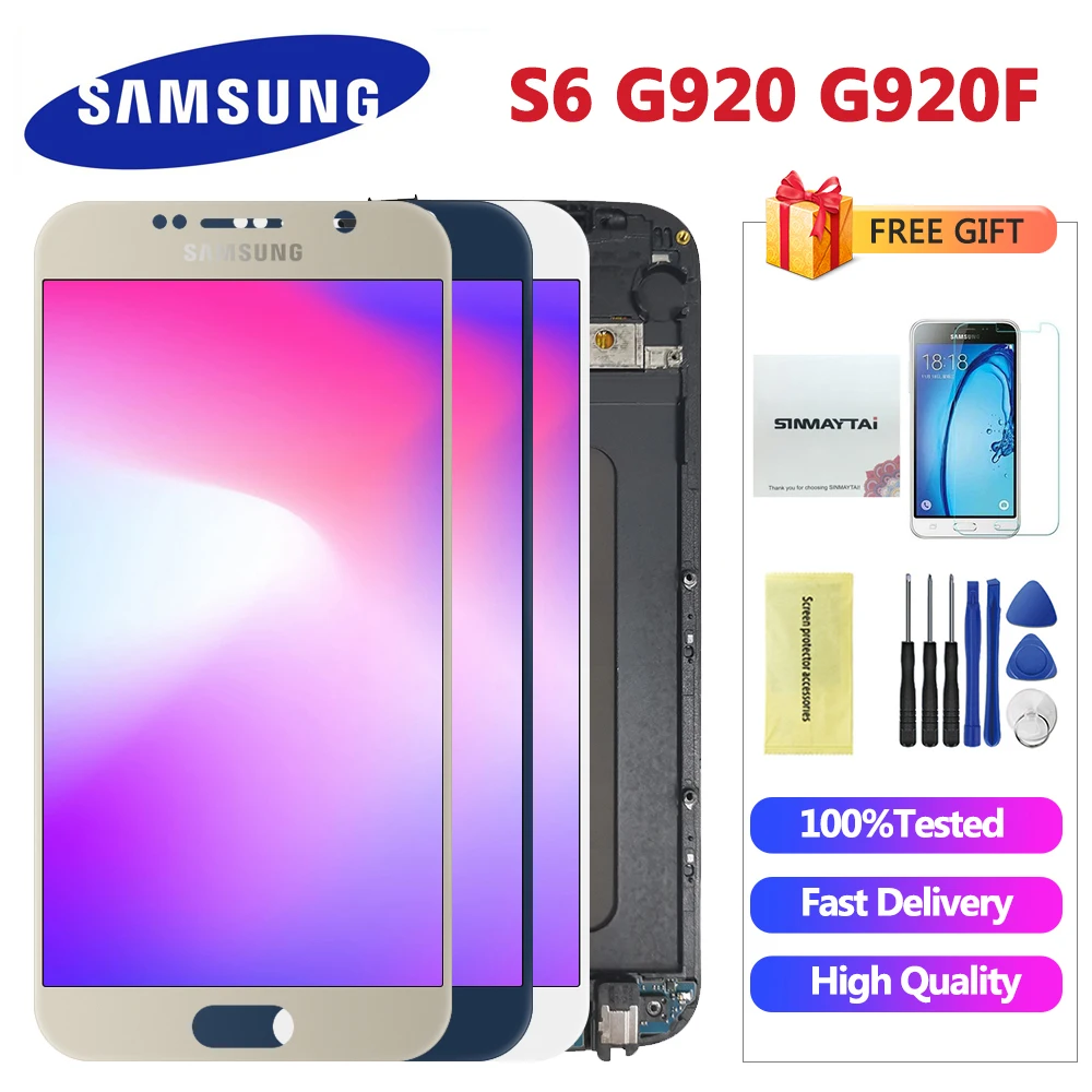 5.1inch S6 Replacement LCD Display for SAMSUNG GALAXY S6 G920 SM-G920F G920F G920FD Touch Screen Digitizer Assembly
5.1inch S6 Replacement LCD Display for SAMSUNG GALAXY S6 G920 SM-G920F G920F G920FD Touch Screen Digitizer Assembly