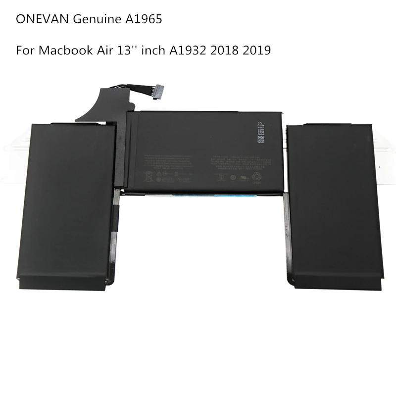 ONEVAN Genuine New A1965 Battery For Apple Macbook Air 13'' inch A1932 2018 2019 Year 11.4V 4379mAh With Tools Free Shipping
ONEVAN Genuine New A1965 Battery For Apple Macbook Air 13'' inch A1932 2018 2019 Year 11.4V 4379mAh With Tools Free Shipping